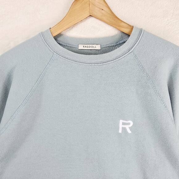 Ragdoll Los Angeles Sweatshirt Womens Medium Sage Green LA Embroidered - Picture 4 of 16